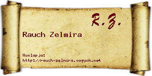 Rauch Zelmira névjegykártya